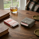 Leatherette Playing Cards Case, Grey 3.75" by creativegiftsdirect