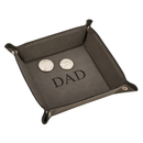 Leatherette Snap Tray, Grey 5" by creativegiftsdirect