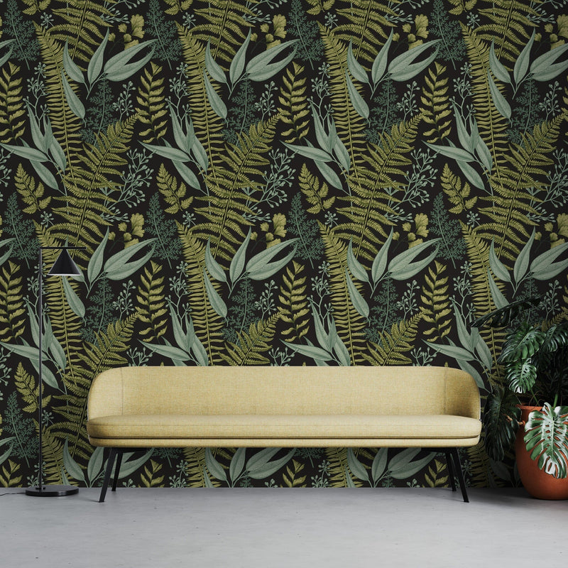 Green Fern Peel and Stick Wallpaper