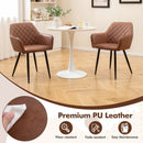 Leisure Dining Chair Set of 2 with Curved Backrest and Wide Seat by LJGDeals