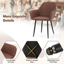 Leisure Dining Chair Set of 2 with Curved Backrest and Wide Seat by LJGDeals