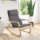 Stable Wooden Frame Leisure Rocking Chair with Removable Upholstered Cushion by LJGDeals