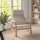 Stable Wooden Frame Leisure Rocking Chair with Removable Upholstered Cushion by LJGDeals