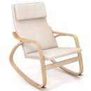 Stable Wooden Frame Leisure Rocking Chair with Removable Upholstered Cushion by LJGDeals