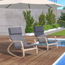 Stable Wooden Frame Leisure Rocking Chair with Removable Upholstered Cushion by LJGDeals