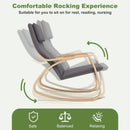 Stable Wooden Frame Leisure Rocking Chair with Removable Upholstered Cushion by LJGDeals
