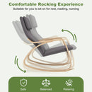 Stable Wooden Frame Leisure Rocking Chair with Removable Upholstered Cushion by DirectDeals