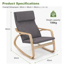 Stable Wooden Frame Leisure Rocking Chair with Removable Upholstered Cushion by LJGDeals