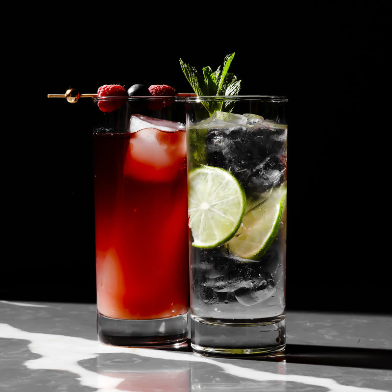 Highball Glasses Heavy Base Tom Collins Glasses - 12/15-Ounce Cups