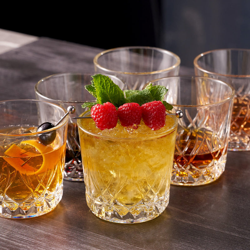 Whiskey Sour Old Fashioned Glasses Tumblers - 12oz - Set of 6