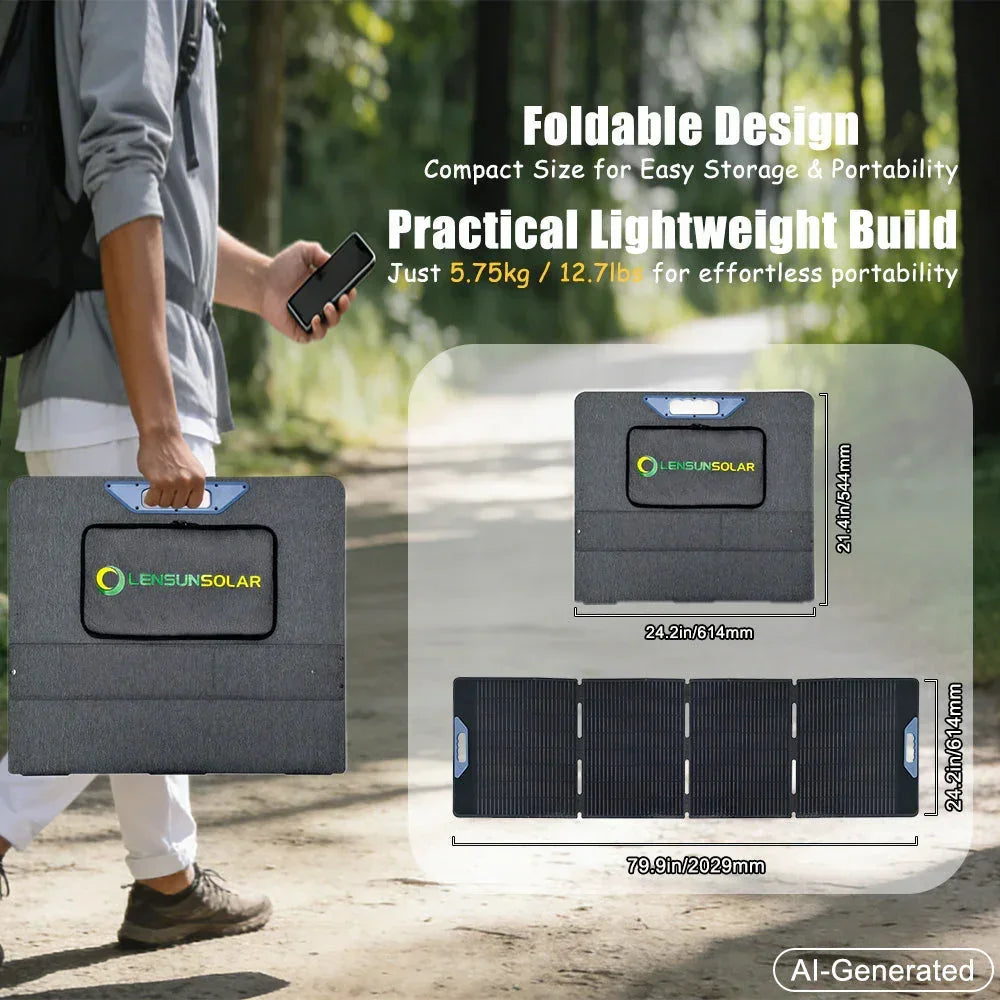 Lensun 200W 12V Waterproof Foldable Solar Panel, photo 2 of 9