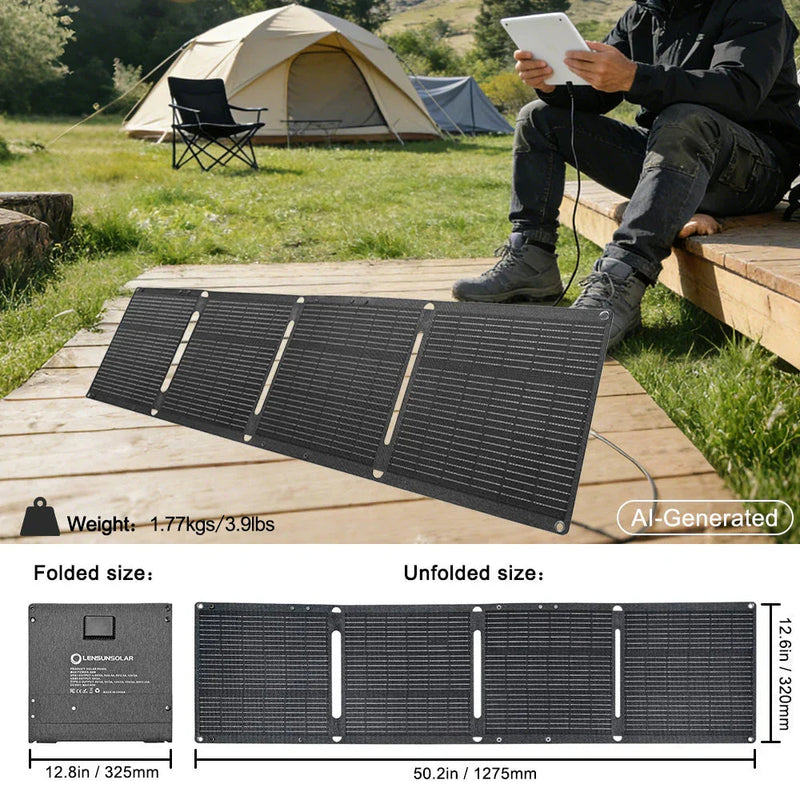 Lensunsolar 60W Waterproof Foldable Solar Panel, photo 3 of 7