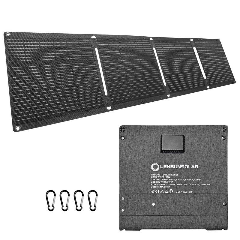 Lensunsolar 60W Waterproof Foldable Solar Panel, photo 2 of 7