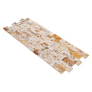 Leonardo Onyx Travertine 3D Ledger Panel 6"x24" – Split-Face Wall Tile, Full Truckload