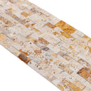 Leonardo Onyx Travertine 3D Ledger Panel 6"x24" – Split-Face Wall Tile, Full Truckload