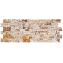 Leonardo Onyx Travertine 3D Ledger Panel 6"x24" – Split-Face Wall Tile, Full Truckload