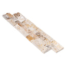 Leonardo Onyx Travertine 3D Ledger Panel 6"x24" – Split-Face Wall Tile, Full Truckload