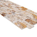 Leonardo Onyx Travertine 3D Ledger Panel 6"x24" – Split-Face Wall Tile, Full Truckload