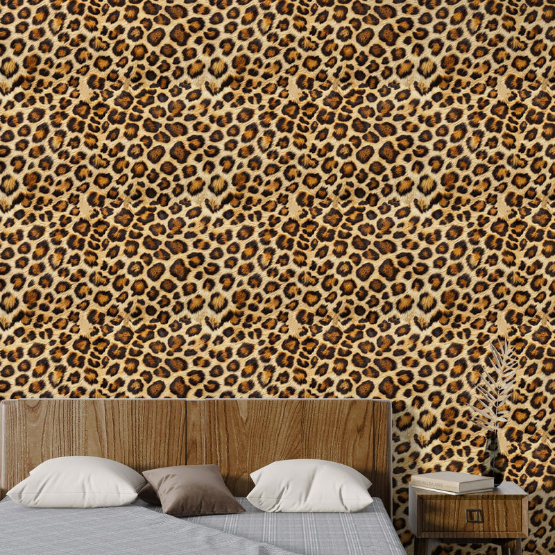 Luxury Leopard Animal Print Peel and Stick Wallpaper
