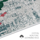 Boston Design U Shape Bathroom Rug | 20”x24" | Multicolor