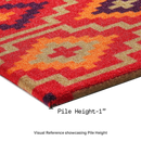 Lhasa Kilim - Red Coir Doormat