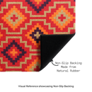 Lhasa Orange & Violet Performance Doormat – 18" x 30" Non-Slip, Nylon