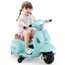 Kids Ride on Motorcycle Licensed Vespa with LED Headlight and Horn Sound by LJGDeals