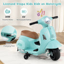 Kids Ride on Motorcycle Licensed Vespa with LED Headlight and Horn Sound by LJGDeals