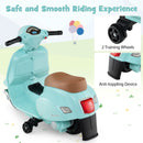 Kids Ride on Motorcycle Licensed Vespa with LED Headlight and Horn Sound by LJGDeals