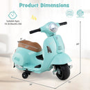 Kids Ride on Motorcycle Licensed Vespa with LED Headlight and Horn Sound by LJGDeals