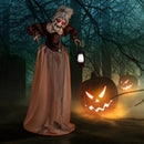 Life-Size Halloween Animatronic Moving and Talking Old Lady Hag Prop by LJGDeals