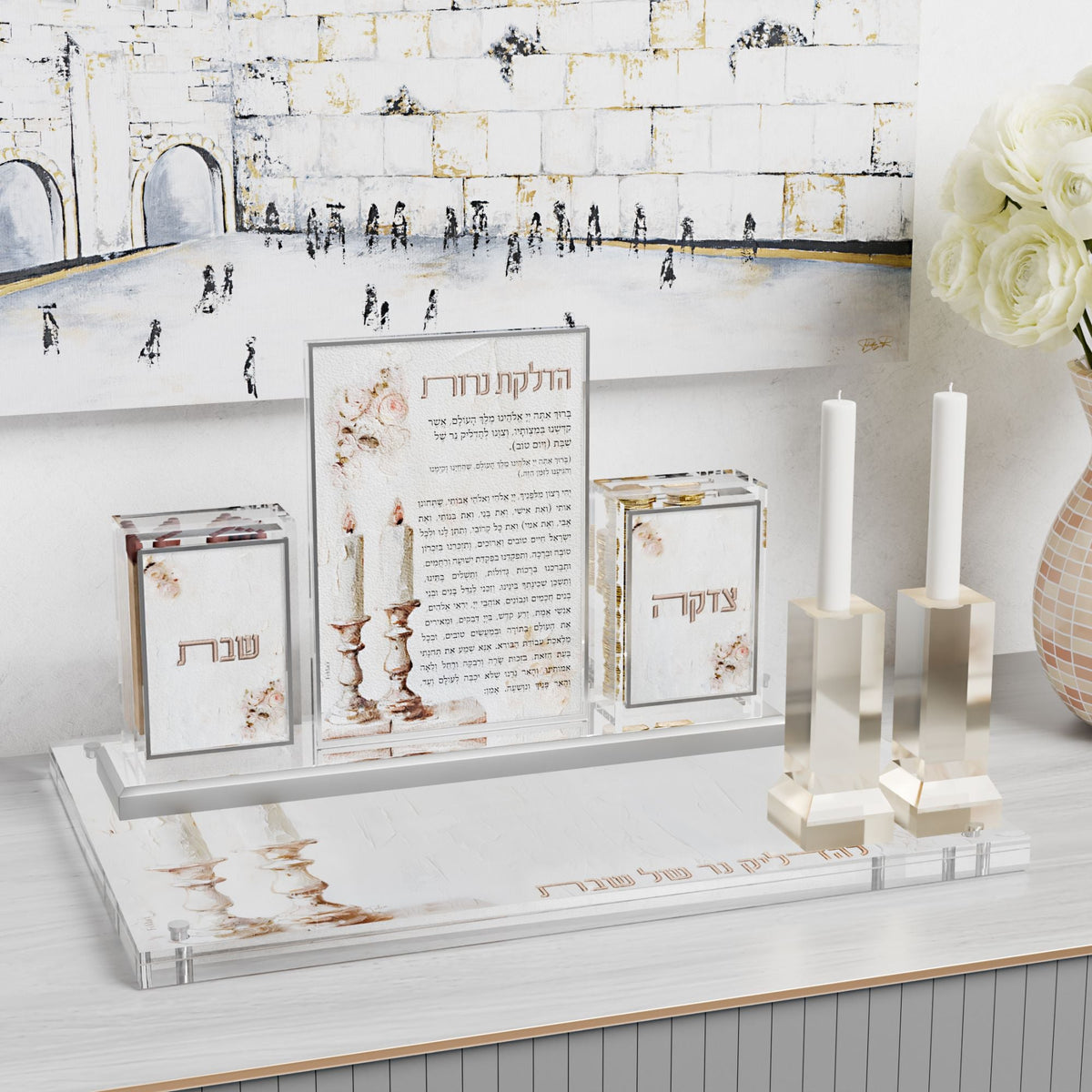 Leatherite Blush Hadlakos Neiros Set, installed in a room