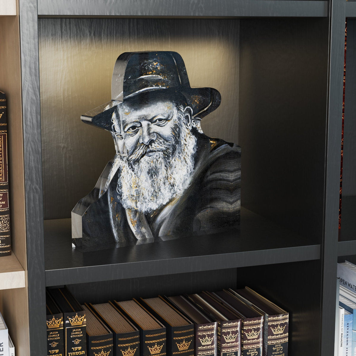 Gedolim Block - Lubavitcher Rebbe, installed in a room