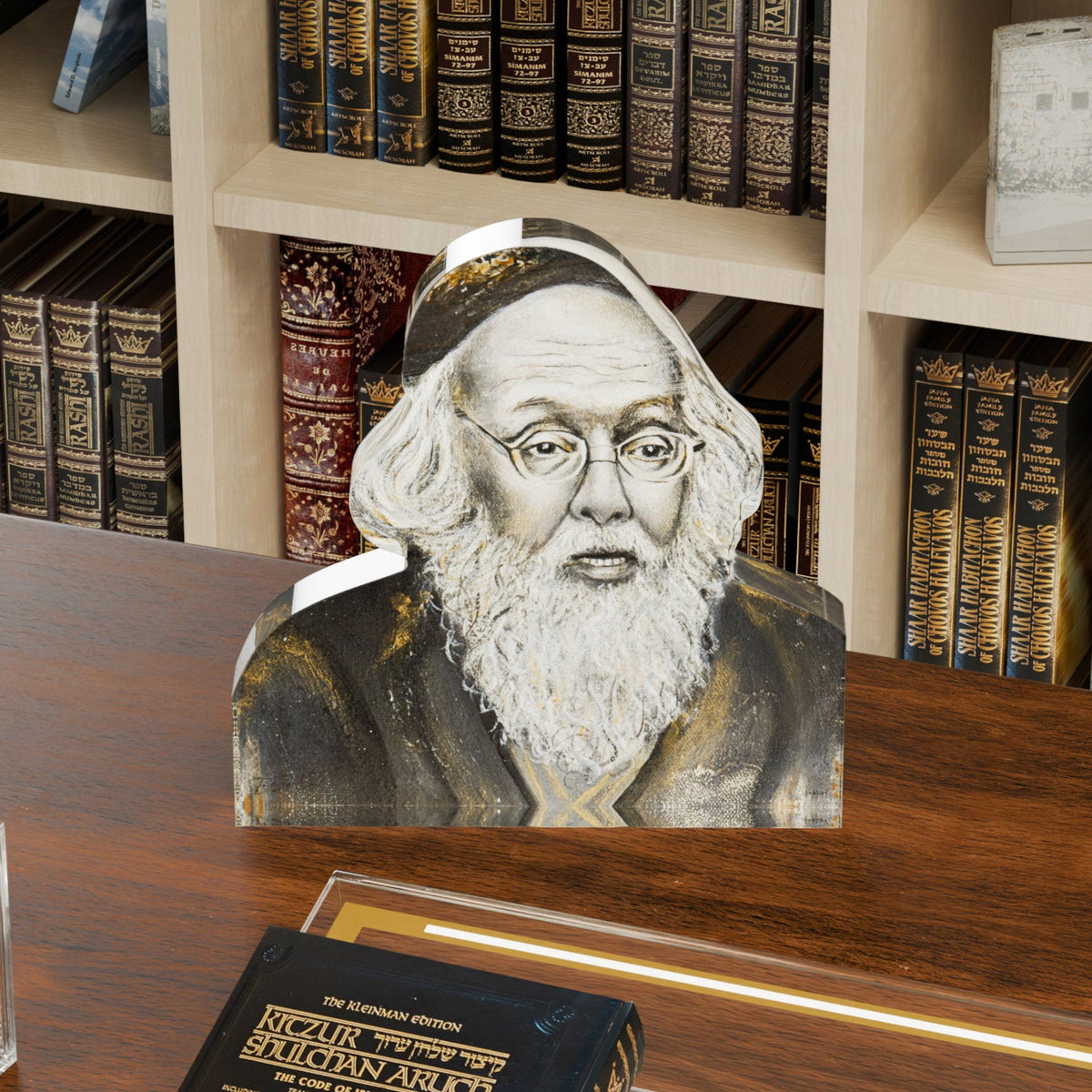 Gedolim Block - Rav Elyashiv, installed in a room
