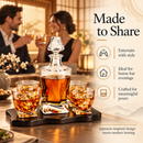 Italian Crafted Crystal 5 Piece European Style Wine, 855ml