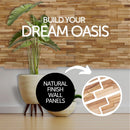 Clearwater Natural Teak 3D Wall Panels - (13 sq ft)