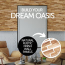 Farmhouse Rustic Teak 3D Wall Panels – (13 sq ft)