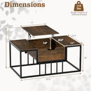Lift Top Coffee Table Modern Center Table with Hidden Storage Compartment by LJGDeals