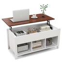 Coffee Table with Hidden Storage Compartment-White