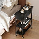 Lift Top Side Table with Charging Station and Wheels by LJGDeals
