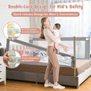 69 Inch Toddlers Vertical Lifting Baby Bedrail Guard with Lock by LJGDeals