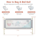 69 Inch Toddlers Vertical Lifting Baby Bedrail Guard with Lock by LJGDeals