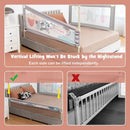 69 Inch Toddlers Vertical Lifting Baby Bedrail Guard with Lock by LJGDeals