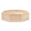 Octagon Polished Beige Travertine Natural Stone Vessel Bathroom Sink 16 Inch