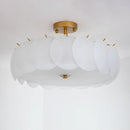 Light Luxury Round Glass Ceiling Lamp