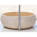 GMSTONE Beige Travertine Handcrafted Bathroom Vessel Sink 16 Inch