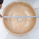 GMSTONE Beige Travertine Handcrafted Bathroom Vessel Sink 16 Inch