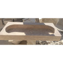 Handcrafted 48 Inch Light Travertine Rectangular Natural Stone