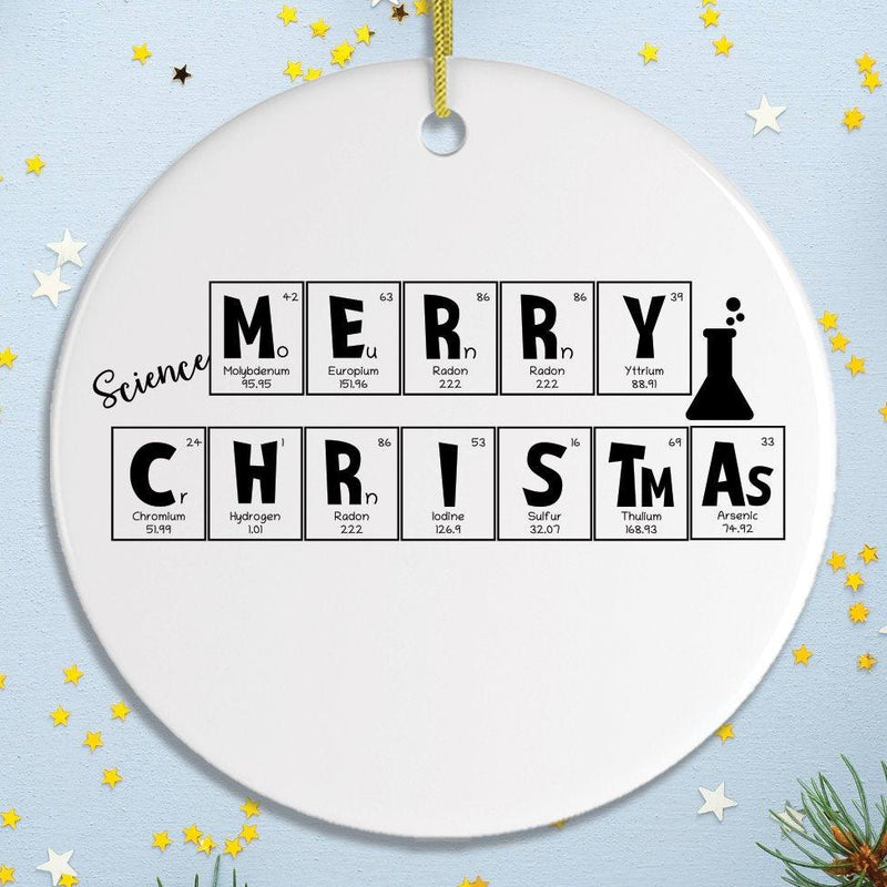 Periodic Table Scientist Christmas Ornament