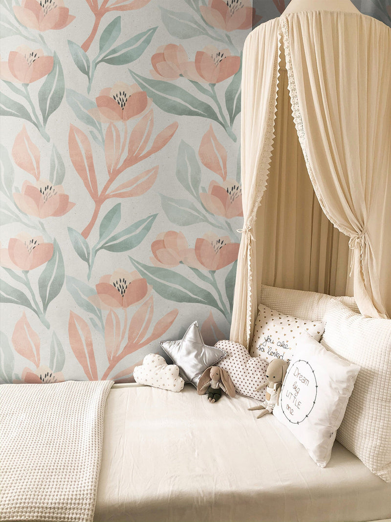 Orange Blossom Wallpaper Peel and Stick